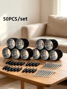50pcs Seamless Hair Clips Bangs Clips Flat Hairpins Side Hair Accessories Duckbill DIY - Multicolor - View 9