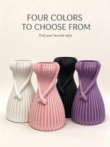 1pc Pink Skirt Vase, Minimalist High-End Design, Suitable For Room Decor, Home Living Room Desktop Study, Dining Room Decoration, Exquisite Craftsmanship Vase - 1PC - View 7