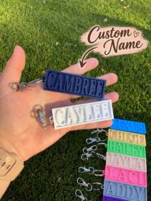 Customized Acrylic Name Keychain, Personalized Father's Day Customized Acrylic Name Keychain, Customized Letter Keychain, Customizable Bag Pendant, Birthday - Multicolor - View 1