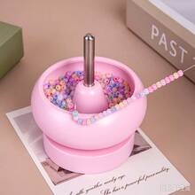 Bead Spinner, Bead Spinning Tool, Jewelry Making, Easy Rotating Wooden Bracelet Spinner With 1 Beading Needle, Suitable For Making Seed, Clay Bead Belts, Bracelets - Multicolor - View 11