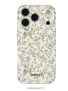 UMBAUTY 1 قطعة خلفية بيج مع تصميم نمط زهور صغيرة وأرانب، متوافق مع هاتف 18 Pro Max، يناسب Apple 18/17/16/15/14/13/12/11 Pro Max/Plus/Mini 17e، بطانية هاتف ناعم مطبوع عالي الدقة بتغطية كاملة، حماية الشاشة/العدسة المرتفعة، للجنسين، هدية مثالية للصديقة في عيد الهالوين وعيد الحب وعيد الفصح وموسم الزفاف وأعياد الميلاد - متعدد الألوان - مشاهدة 1