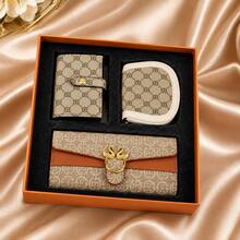 4pcs Women's Wallet Gift Set, Includes Swan Necklace, Card Holder, Coin Purse, Fashion Jewelry Gift Box, Suitable For Christmas, Valentine's Day, Birthday Gifts - Multicolor - View 14