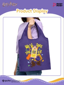 Harry Potter Women's Shoulder Bag Tote Bag Chocolate Frog Foldable Bag Suitable For Commute Party Birthday Gift Halloween Christmas - Multicolor - View 4