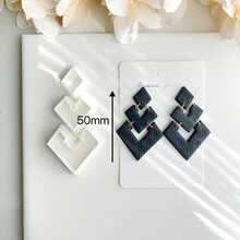 Autumn/Winter Asymmetrical Geometric Shape Polymer Clay Cutters, Suitable For Earring Making, Fan-Shaped Earring Clay Cutter, Flower-Shaped Clay Cutter, Polymer Clay Jewelry Pattern Making Set, Suitable For Beginners, DIY Earring, Necklace, Pendant, Brooch Cutting Tools - Multicolor - View 16