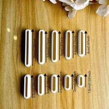 10pcs/Set Vertical Stripe Tassel Design Polymer Clay Mold Set, Strip-Shaped Handmade Mold, Suitable For DIY Earrings And Jewelry Making, Ceramic Earring Making, Handmade Earring Making Tools - White - View 6