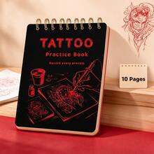 Tattoo Practice Skin Book A5 10 Sheets 1mm Thick Double-Sided Blank Silicone Simulation Skin, Professional Tattoo Training Skin, Suitable For Tattoo Machine Practice, Beginner Tattoo Supplies - Multicolor - View 1