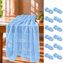 6 Pack Light Blue Cheesecloth Table Runner, Boho Gauze Table Runner, Rustic Semi Sheer Cheesecloth Table Decor For Wedding Reception, Bridal Shower, Baby Shower, Birthday Party, Banquet, Farmhouse Dining Table, Table Centerpiece, Party And Home Decor - Light Blue - View 16