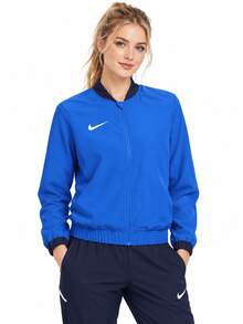 Nike New DRI-FIT Women's Outdoor Training Woven Sports Jacket - Blue - View 1