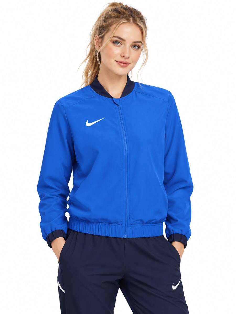 Nike New DRI-FIT Women's Outdoor Training Woven Sports Jacket - Blue - View 1