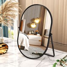 1pc High Definition Desktop Makeup Mirror, Distortion-Free Vanity Mirror With Adjustable Metal Stand, Large Size Desktop Makeup Mirror Suitable For Makeup, Skincare And Hairstyle Design, Bedroom, Bathroom, Dormitory And Office Vanity Mirror - Multicolor - View 13