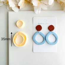 Autumn/Winter Asymmetrical Geometric Shape Polymer Clay Cutters, Suitable For Earring Making, Fan-Shaped Earring Clay Cutter, Flower-Shaped Clay Cutter, Polymer Clay Jewelry Pattern Making Set, Suitable For Beginners, DIY Earring, Necklace, Pendant, Brooch Cutting Tools - Multicolor - View 12