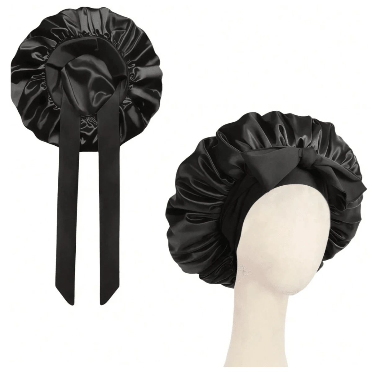 Luxury Satin Silk Hair Bonnet, Smooth Lightweight Breathable Sleep Cap, Suitable For Curly Hair, Braids, Dreadlocks And Long Hair Protection