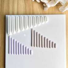 10pcs/Set Vertical Stripe Tassel Design Polymer Clay Mold Set, Strip-Shaped Handmade Mold, Suitable For DIY Earrings And Jewelry Making, Ceramic Earring Making, Handmade Earring Making Tools - White - View 1