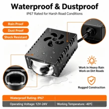 Heyword LED Headlight Bumper Fog Light Projector Lens Work Light Mini Driving Light Auxiliary Light Bar Spot Light For Car Motorcycle - 1pcs - View 4