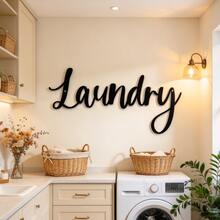 1pc Black Metal Laundry Room Wall Art, Laundry Decor Sign, Modern Laundry Room Sign Decor, Room Decor, Beautiful Room Decor, Bedroom Decor, Home Decor, House Decor, Various Holidays - One Size Fits All - View 6