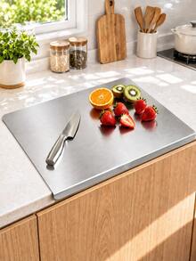Kitchen Cutting Board, Metal Chopping Board With Rim, Suitable For Meat, Fruit, Vegetables, Bread And Baking - View 14