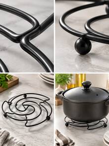 Hollow Rose Design Fashionable Desktop Protector Pad, Non-Slip And Heat-Resistant, Can Be Used As Coaster And Placemat, Heat-Resistant Insulation Pad, Suitable For Hot Dishes And Kitchen Utensils, Modern Home Restaurant Decor Accessory - View 8