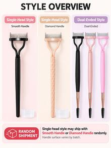 2-In-1 Eyelash Comb & Lash Separator Tool, Stainless Steel Mascara Comb With Eyebrow Spoolie, Dual-Ended Lash Brush For Clump Removal, Defined Lashes, Reusable Eye Makeup Grooming Tool For Daily Travel - Multicolor - View 10
