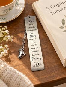Ice Skate Metal Bookmark Inspirational Quote Book Mark Charm Book Lovers Gift - Multicolor - View 6