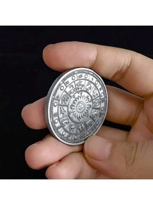 قطعة واحدة عملة تذكارية بنمط الأبراج، ميدالية مجموعة كوكبات ملونة، ديكور مكتبي، هدية عيد ميلاد، هدية عيد الميلاد، هدية عيد الهالوين - متعدد الألوان - مشاهدة 4
