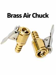 6pcs Brass Tire Inflation Valve, 1pc Auto-Locking Air Valve With 5pcs Tire Valve Caps, Heavy Duty Brass Valve Connector, Leak-Proof Quick Connect, Suitable For Car, Motorcycle, Bicycle, RV Tire Inflation And Repair - A - View 8