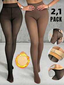 1/2pcs 220g Women's Sexy Sheer Black Pantyhose, Spring/Autumn/Winter Business Sexy Tights, Warm Lining Pantyhose, Daily Office Fashion, Autumn New Women's Warm Leggings (Suitable For 5-15°C) - Multicolor - View 13