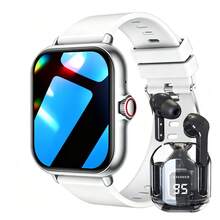 ZhiKexing Set Kombo Smartwatch Olahraga + Earbud Nirkabel, Layar HD 1,83 Inci, Mendukung Panggilan Nirkabel, Pemutaran Musik, Notifikasi Pesan, Fitur Kalkulator, Jam Alarm, dan Lainnya. Jam Tangan Olahraga Multifungsi, Kompatibel dengan Sistem Android dan iOS, Desain Modis dan Modern, Hadiah Ideal untuk Pria, Wanita, Pasangan, atau Orang Tua. - View 10