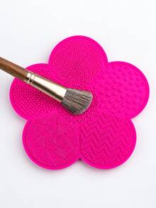 Multifunctional Makeup Brush Cleaning Mat With Multiple Textured Zones Soft Cosmetic Brush Cleaner Pad For Women Girls Portable Silicone Scrubber Mat For Bathroom Vanity Makeup Cleaning Tools Beauty Accessories Back To School Travel Essentials - Multicolor - View 7
