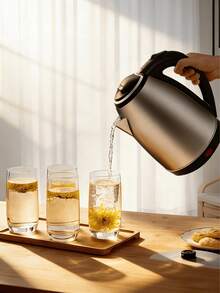 SOKANY 1.8L Stainless Steel Electric Kettle With 360° Base, Auto Shut-Off, Overheat Protection, Tea Kettle, Electric Pot - EU E Type Plug(220-240V) - View 10
