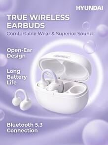 HYUNDAI X01/SU7 Wireless Bluetooth Earbuds AI Smart Translation Version Wireless Bluetooth Clip-On Earbuds Roland Purple With Snowflake/Butterfly/Tassel Luxury Ear Accessories - View 27