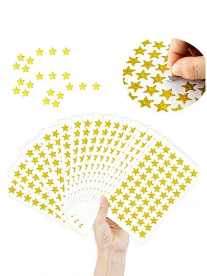 Gold Star Stickers, 10 Sheets Reward Gold Star Stickers, Foil Star Stickers, School Planner Small Star Stickers, Behavior Chart, Classroom Teacher Supplies, DIY Stickers