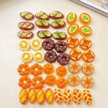 10/30/50pcs Mixed Bread & Hot Dog Resin Charms Set - DIY Craft Accessories, Suitable For Phone Cases, Hair Clips, Photo Frames, Etc. - Creative Food Theme Decoration - Multicolor - View 4