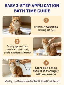 GJYC PET Masker Rambut Keratin untuk Kucing – Perawatan Mendalam untuk Memperbaiki Bulu Kering dan Rusak – Mengembalikan Kelembutan & Kilau – Mengurai & Mengurangi Kerontokan – Semua Ras, 3,53 Oz - Satu-Ukuran - View 6
