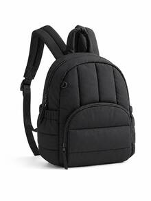 Women's Quilted Mini Backpack, Lightweight Down-Feel Shoulder Bag With Front Pocket, Adjustable Straps, Suitable For Travel, Shopping And Commuting Casual Daily Use - Multicolor - View 11