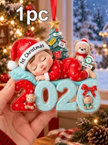 Custom Festive 2026 Number Ornament, Personalized Christmas Tree Decor, Customized Name Party Keepsake, Customizable Holiday Gift, Christmas Ornament - Multicolor - View 9