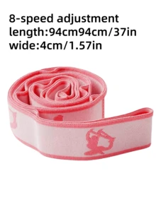 1pc Resistance Band With Loops - Yoga Stretch Band, Suitable For Stretching Equipment, Sports And Flexibility Training - Fascia, Hamstring And Leg Stretching Band - Multicolor - View 14