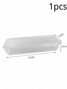 1pc Rectangular Herbal Fresh-Keeping Box, Stackable Refrigerator Vegetable Storage Container With Ventilated Lid, Suitable For Green Onion, Cilantro, Celery, Asparagus And Other Vegetables, Transparent Refrigerator Organizer Box, Suitable For Kitchen Meal Prep - Multiple Colors and Styles - View 14