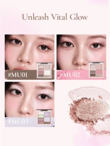 Eunarz 全方位創意彩妝盤 | 啞光眼影與珍珠亮澤高光，打造奢華高端妝容 | 專業彩妝盤 - #MU03 Lavender Lilac - 查看 5