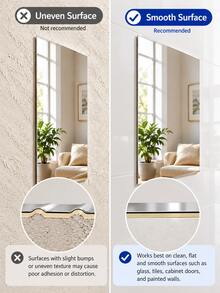 1 Roll Flexible Mirror Film, PET Self-Adhesive Mirror Wall Sticker, Shatterproof Washable Mirror Sticker, Non-Glass Reflective Film, Suitable For Glass, Tile, Cabinet Doors And Smooth Surfaces, DIY Modern Home Decor - Self-adhesive Mirror Sticker - View 4