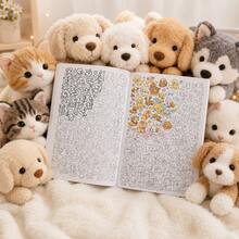 Cute Animals Sketch Trace & Coloring Activity, Puppies Cats Rabbits ...