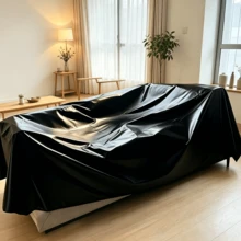 Waterproof PVC Thin Universal Sofa Cloth With No Holes Or Edges Perfect Plastic For Dust Cover In Multiple Home Scenarios Oil Urine Proof Bed Wetting Flat Sheet Incontinence Urinary Cushion For Children Elderly Full Queen King Size - Black - View 7