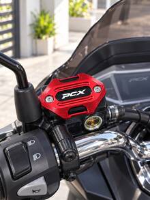 CNC Aluminum Alloy Brake Fluid Reservoir Cap For PCX125 PCX160, Motorcycle Front Brake Master Cylinder Cover, Anodized Alloy Handlebar Decorative Protective Cover, Scooter Racing Style Modification Accessory, Motorcycle Upgrade Part, High-End Styling Cover Kit - A - View 5