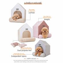 Detachable, Easy To Install, Washable Dog House, All-Season Dog House, Large Space Breathable, Fully Enclosed Pet Tent, Dog Bed, Cat Bed, Suitable For Teddy, Bichon, Chihuahua, Tabby Cat And Other Pets - Multicolor - View 10