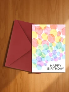 12-Pack Unique Watercolor Birthday Card Set With Envelopes - Birthday Theme Design - Suitable For Everyone's Gift Card - 12pcs(Envelope X 6 + Card X 6)C - View 4