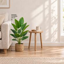 2/1 PC Artificial Large Leaf Plant No Pot, Faux Greenery Decorative Tree For Indoor Home Decor, Living Room, Bedroom, Office, Entryway, Shelf And Corner Display, Lifelike Broadleaf Fake Plant Accent For Modern Farmhouse, Hotel, Wedding, Photo Styling - Multicolor - View 13