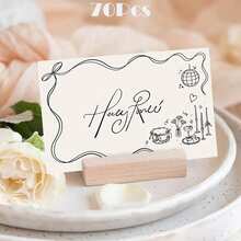 Wedding Table Tent Cards With Black Bow Cake Disco Ball Seat Cards, Wedding Table Name Cards, Suitable For Banquets, Parties, Receptions, Seat Cards With Guest Names And Table Numbers, Decorative Seat Cards For Wedding Decoration - View 10