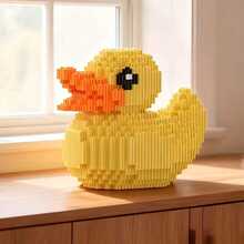 1500pcs Yellow Duck Building Blocks Set - STEM Learning Toy, Includes Interlocking Blocks, DIY Assembly Kit, Creative Toy, Multi-Color (Yellow/Black/Orange) - Home Office Decor/Christmas Gift - Multicolor - View 4