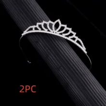 Crystal Crown Hair Accessory, Silver Princess Headband Suitable For Wedding, Birthday, Ball, Pageant, Bridal Hair Accessory For Women - Multicolor - View 4