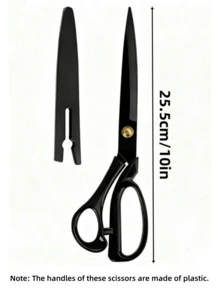 10-Inch Heavy Duty Professional Tailor Scissors - Ultra Sharp Industrial Grade Shears, Suitable For Cutting Fabric, Leather | Ideal For Home, Office, Artists And Sewing Enthusiasts - Color and Style Are Random - View 4