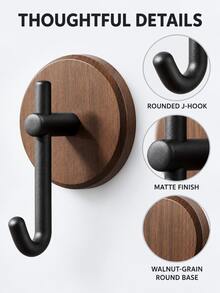 Multifunctional No-Drill Wall Mount Hook, Adhesive Wall Storage Hook, Glue Not Included, Glue Required For Installation, Clothes, Coats, Towels, Bags, Keys, Hats Hanging Rack, Space-Saving, Vertical Wall Storage, Keep Home Organized, Suitable For Entryway, Bathroom, Bedroom, Closet, Dorm, Apartment, Behind Door Wall, Student Back To School, Dorm Storage Essential, Halloween Decoration Hanging, Christmas Home Organization Practical Gift - Multicolor - View 3